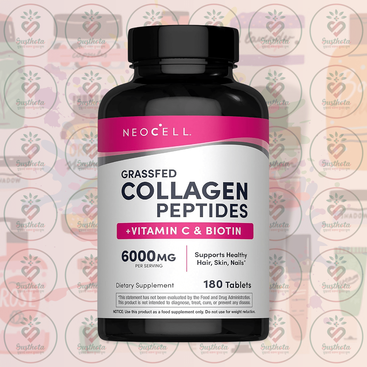 Neocell Grassfed Collagen Peptides + Vitamin C &Amp; Biotin - 6000Mg - 180 Tablets In Bangladesh Image 01 Neocell Grassfed Collagen Peptides + Vitamin C &Amp; Biotin - 6000Mg - 180 Tablets In Bangladesh Image 01