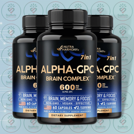 Nutra Harmony 7in1 Alpha-GPC Brain Complex - 600 mg - 60 Capsules in Bangladesh Image 02