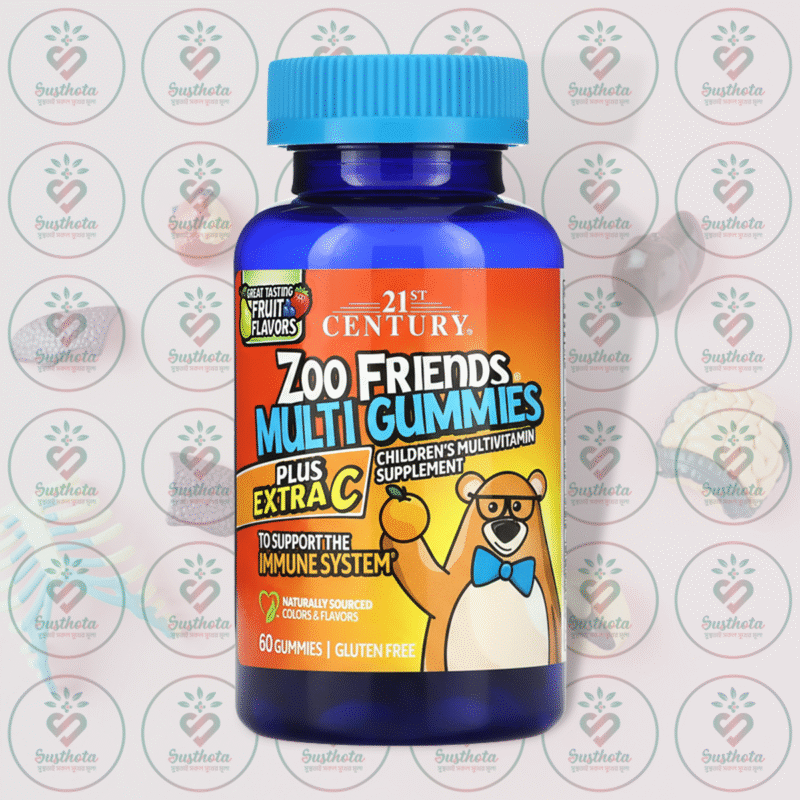 Home 14 21St Century Zoo Friends Multi Gummies Plus Extra C - 60 Gummies In Bangladesh Image 01