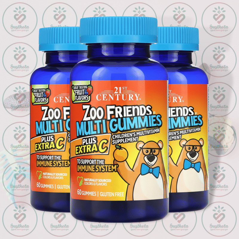 Home 15 21St Century Zoo Friends Multi Gummies Plus Extra C - 60 Gummies In Bangladesh Image 02