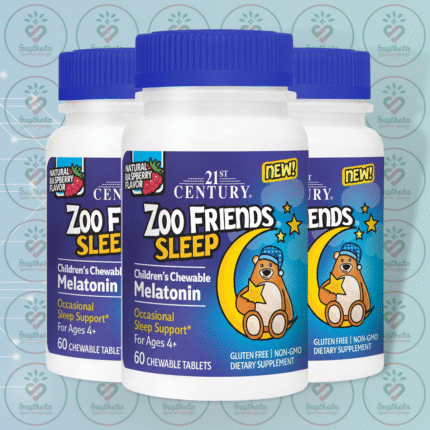21st Century Zoo Friends Sleep Children's Chewable Melatonin – 1 mg – 60 Chewable Tablets in Bangladesh Image 02