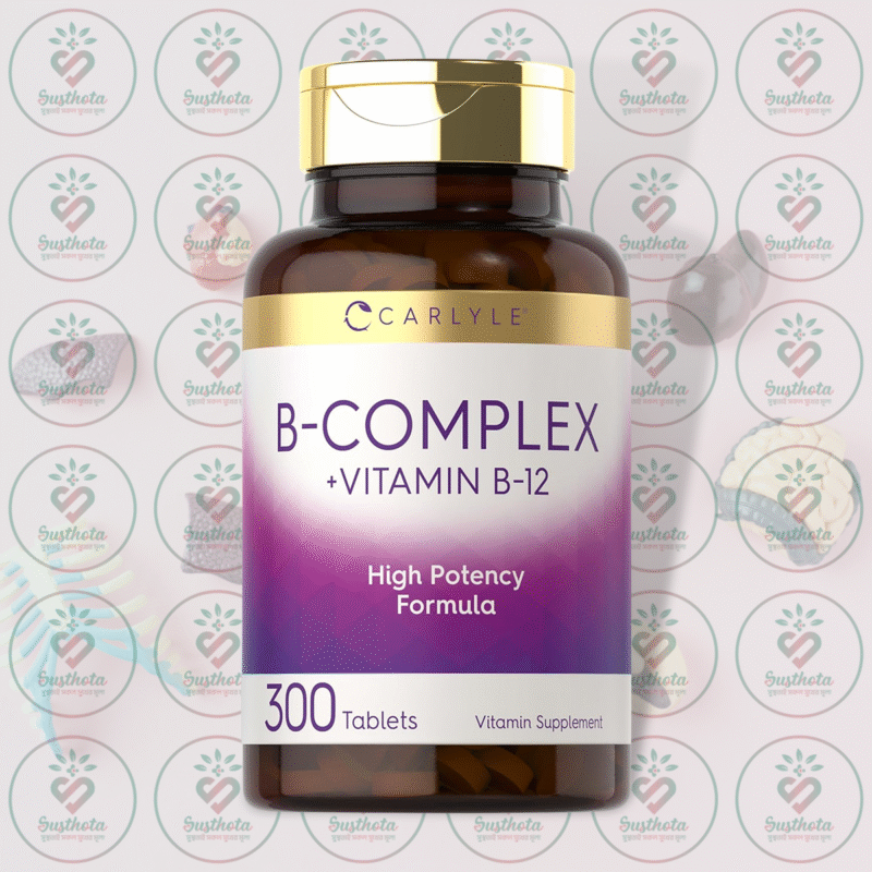 Home 8 Carlyle B-Complex + Vitamin B-12 - High Potency Formula - 300 Tablets In Bangladesh Image 01