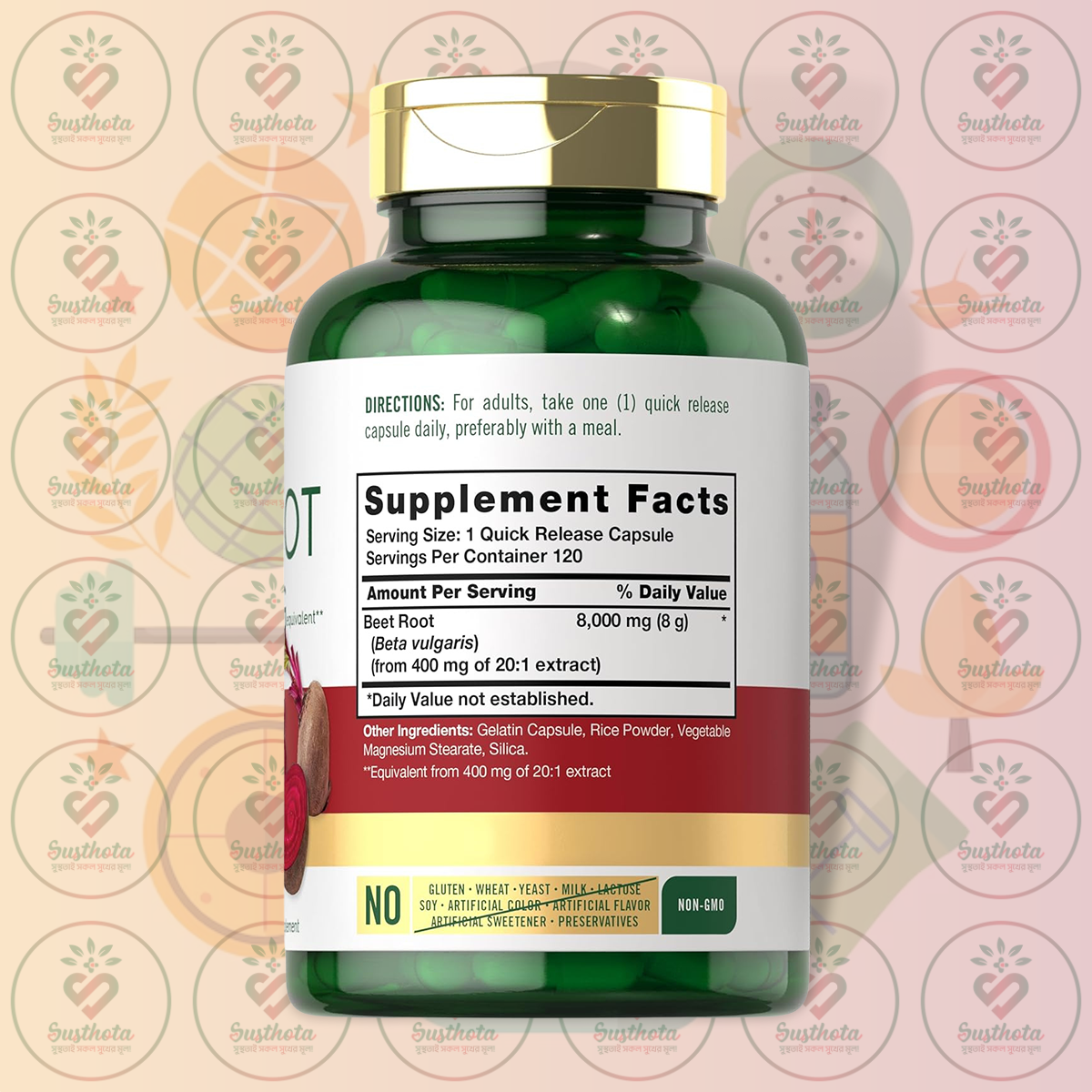 Carlyle Beet Root – 8000 Mg – 120 Quick Release Capsules In Bangladesh Supplement Facts Carlyle Beet Root – 8000 Mg – 120 Quick Release Capsules In Bangladesh Supplement Facts