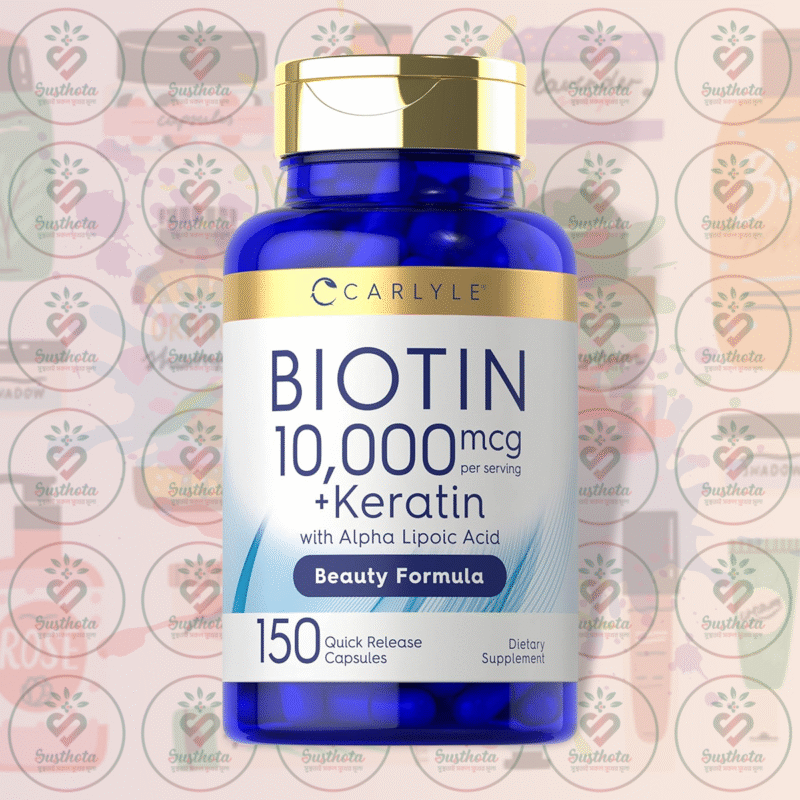 Home 6 Carlyle Biotin – 10,000 Mcg – 150 Quick Release Capsules In Bangladesh Image 01