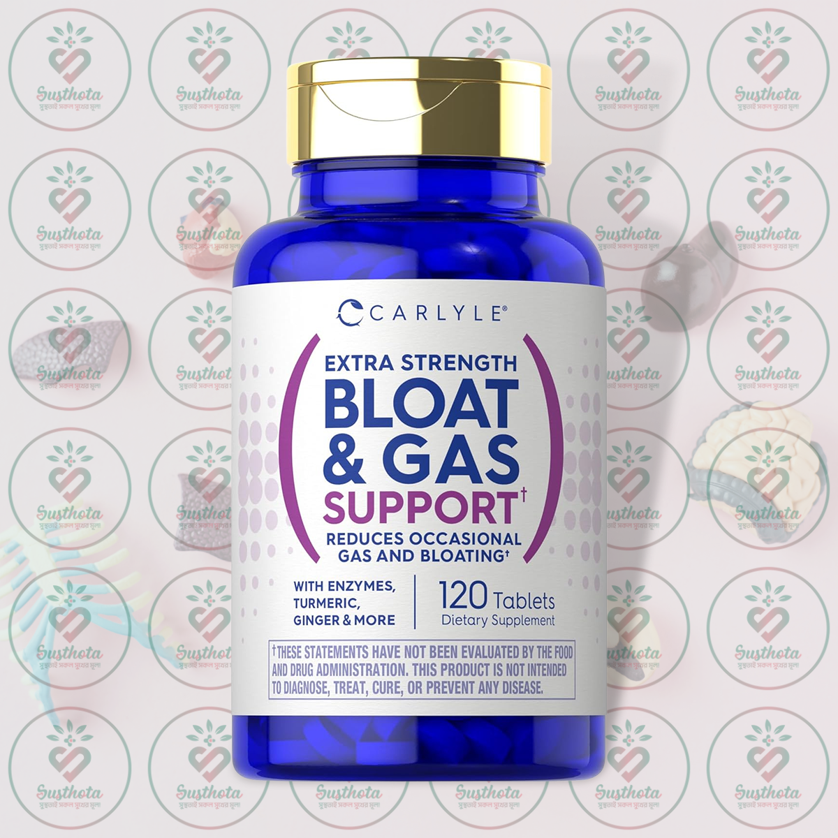 Carlyle Extra Strength Bloat &Amp; Gas Support - 120 Tablets In Bangladesh Image 01 Carlyle Extra Strength Bloat &Amp; Gas Support - 120 Tablets In Bangladesh Image 01