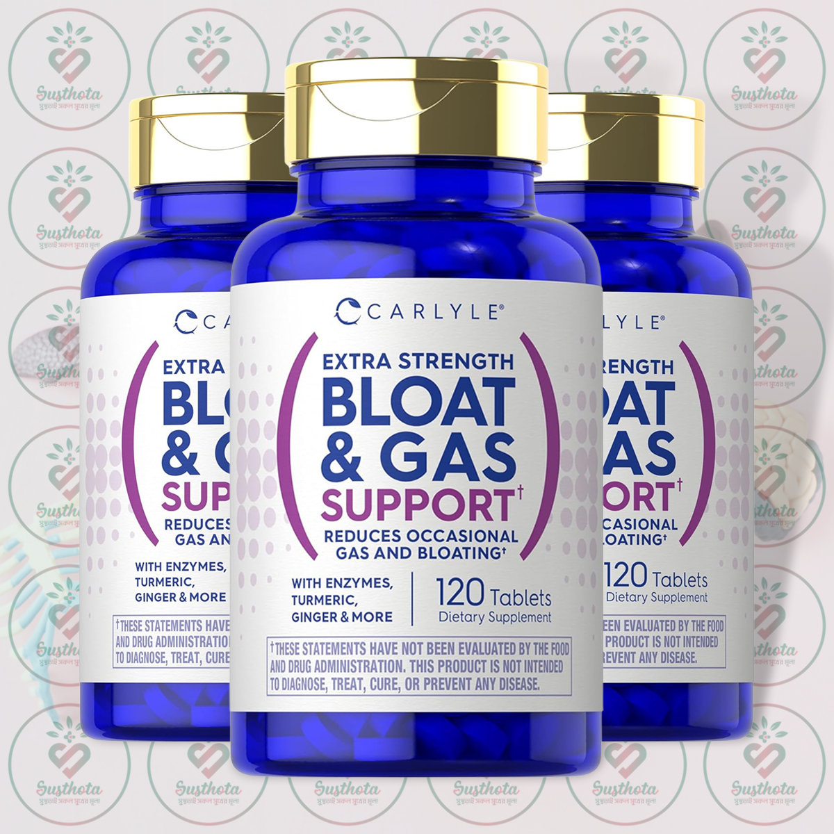 Carlyle Extra Strength Bloat &Amp; Gas Support - 120 Tablets In Bangladesh Image 02 Carlyle Extra Strength Bloat &Amp; Gas Support - 120 Tablets In Bangladesh Image 02