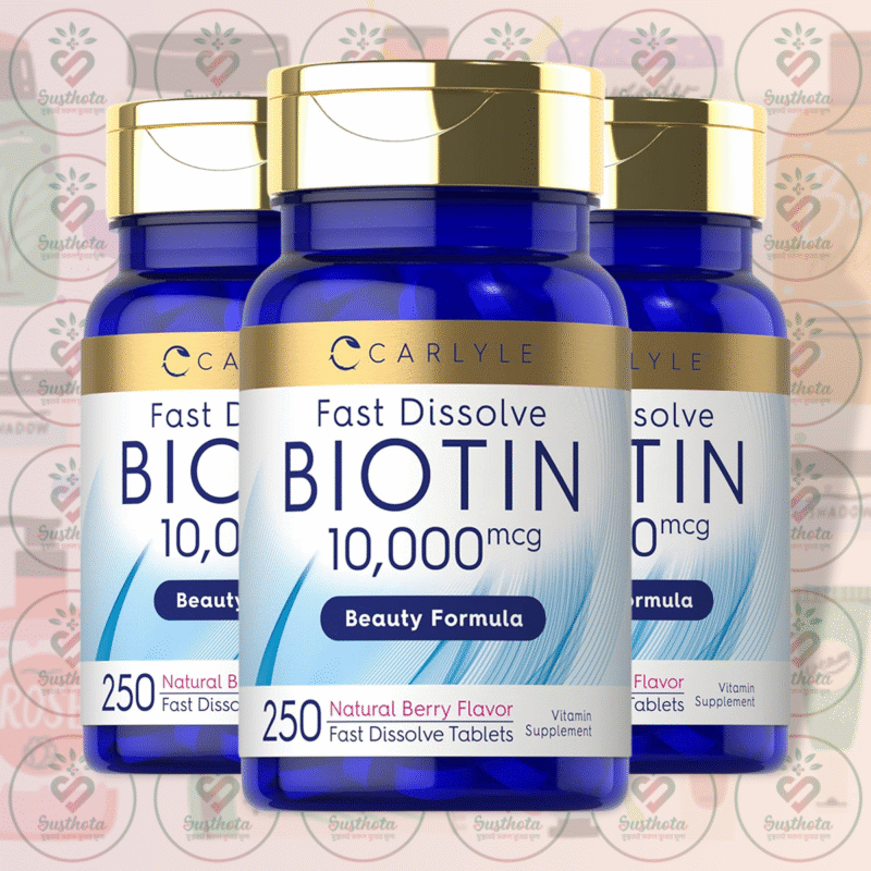 Home 7 Carlyle Fast Dissolve Biotin – 10,000 Mcg – 250 Tablets In Bangladesh Image 02