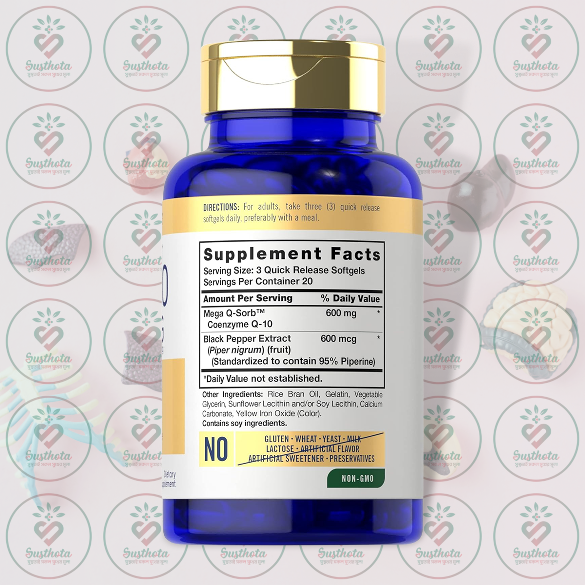 Carlyle Mega Q-Sorb Coq-10 – 600 Mg – 60 Quick Release Softgels In Bangladesh Supplement Facts Carlyle Mega Q-Sorb Coq-10 – 600 Mg – 60 Quick Release Softgels In Bangladesh Supplement Facts