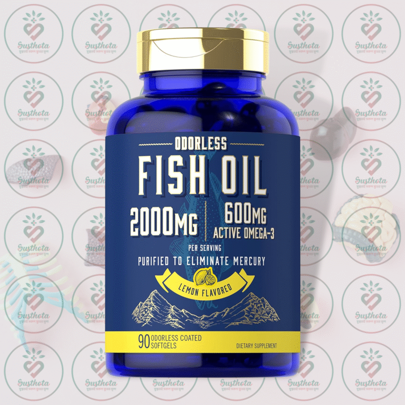 Home 12 Carlyle Odorless Fish Oil - 2000Mg - 90 Softgels In Bangladesh Image 01