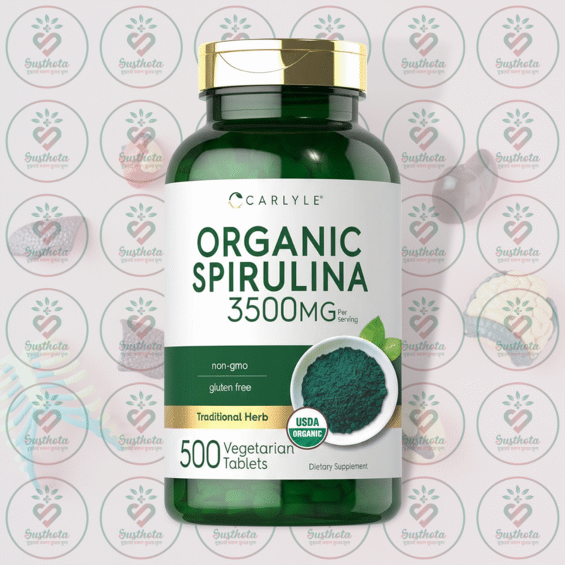 Carlyle Organic Spirulina – 3500 Mg – 500 Vegetarian Tablets In Bangladesh Image 01