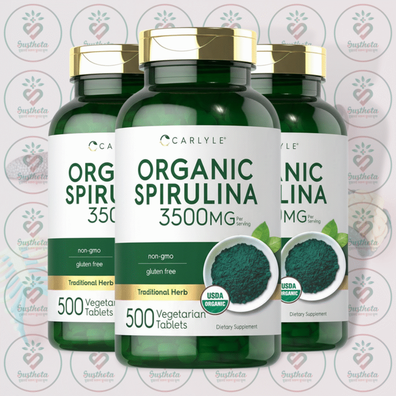 Carlyle Organic Spirulina – 3500 Mg – 500 Vegetarian Tablets In Bangladesh Image 02