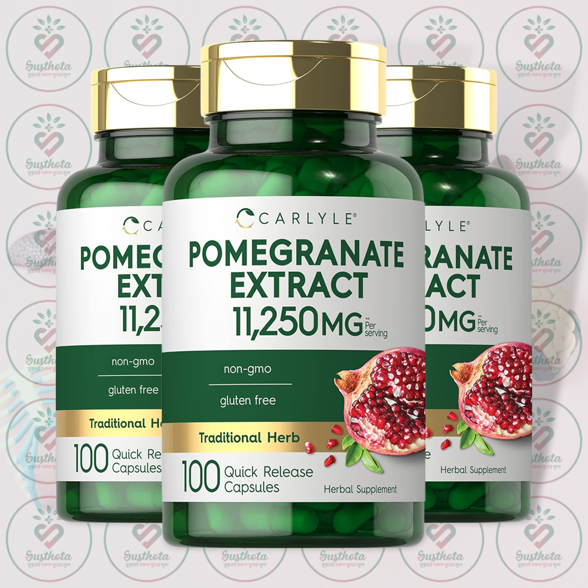 Carlyle Pomegranate Extract – 11,250 Mg – 100 Quick Release Capsules In Bangladesh Image 02 Carlyle Pomegranate Extract – 11,250 Mg – 100 Quick Release Capsules In Bangladesh Image 02