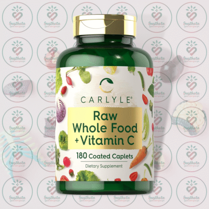 Carlyle Raw Whole Food + Vitamin C - 500 mg - 180 Coated Caplets in Bangladesh Image 01