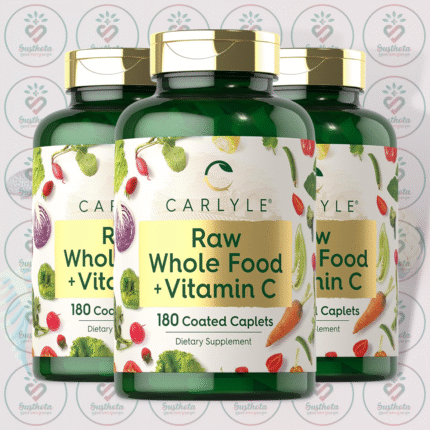 Carlyle Raw Whole Food + Vitamin C - 500 mg - 180 Coated Caplets in Bangladesh Image 02
