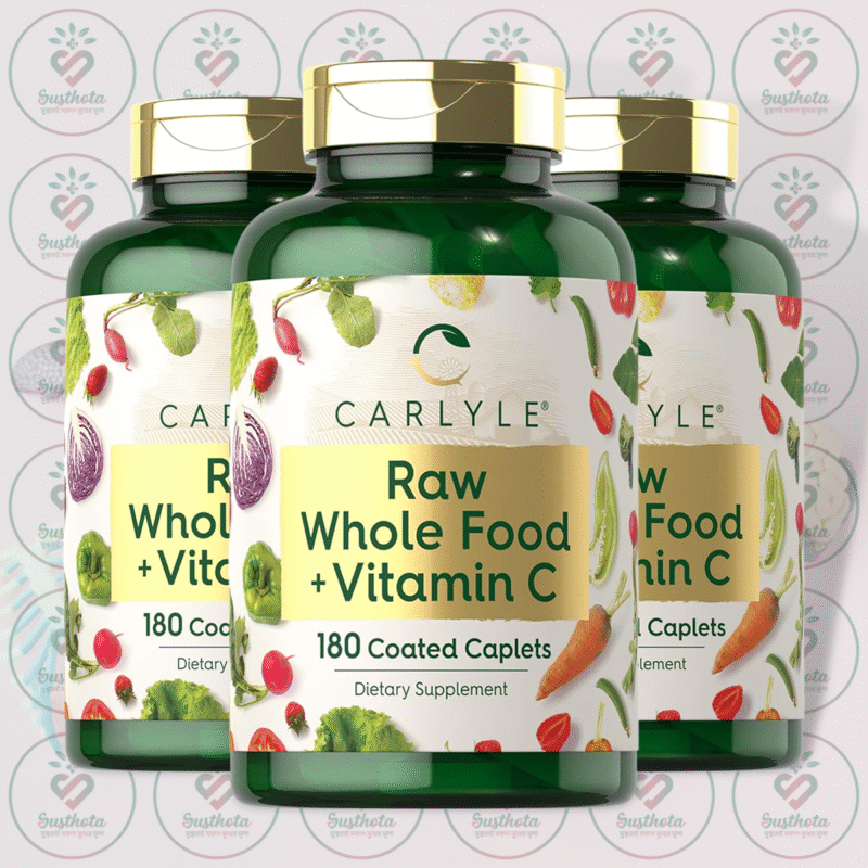 Home 11 Carlyle Raw Whole Food + Vitamin C - 500 Mg - 180 Coated Caplets In Bangladesh Image 02