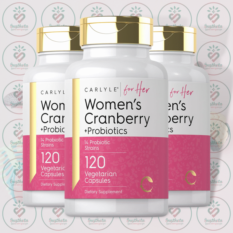Home 7 Carlyle Women'S Cranberry Plus Probiotics - 3000 Mg - 120 Vegetarian Capsules In Bangladesh Image 02