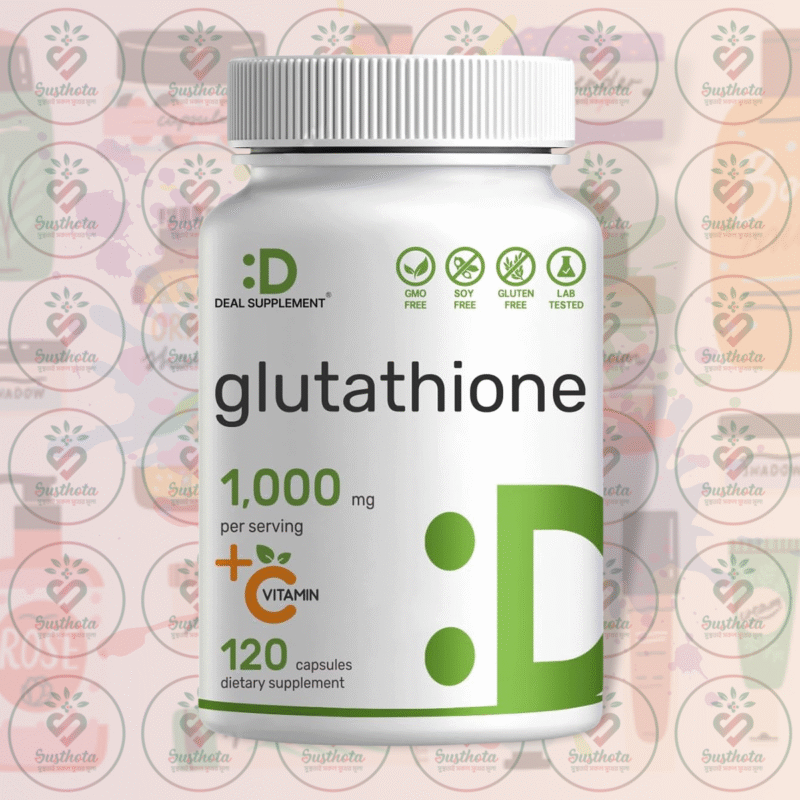 Deal Supplement Glutathione + Vitamin C - 1000 Mg - 120 Capsules In Bangladesh Image 01