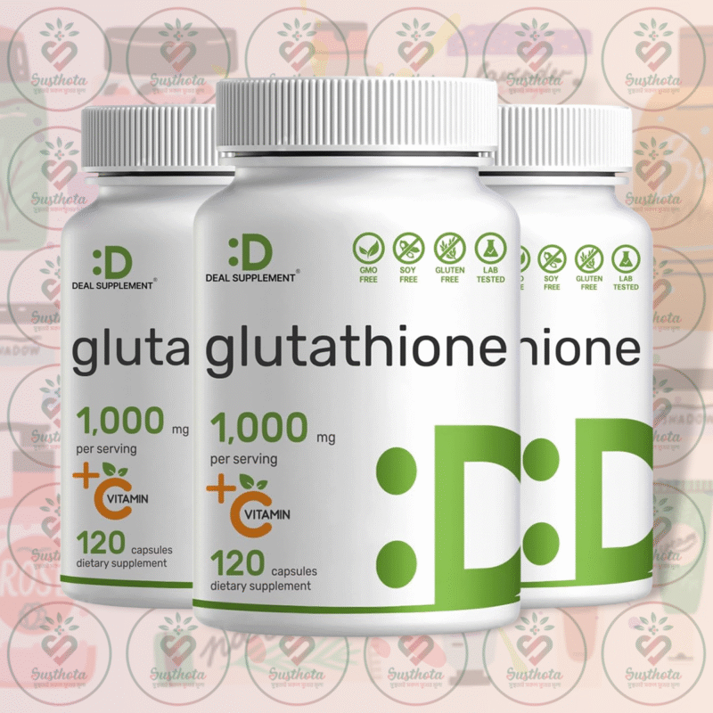 Deal Supplement Glutathione + Vitamin C - 1000 Mg - 120 Capsules In Bangladesh Image 02