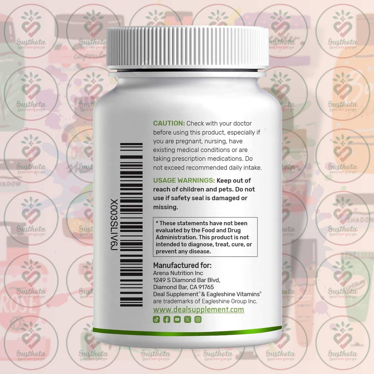 Deal Supplement Glutathione + Vitamin C - 1000 Mg - 120 Capsules In Bangladesh Supplement Facts Deal Supplement Glutathione + Vitamin C - 1000 Mg - 120 Capsules In Bangladesh Supplement Facts