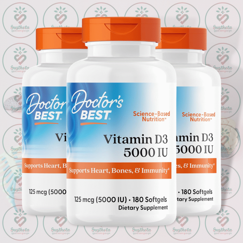 Doctor'S Best Vitamin D3 – 5000 Iu – 180 Softgels In Bangladesh Image 02
