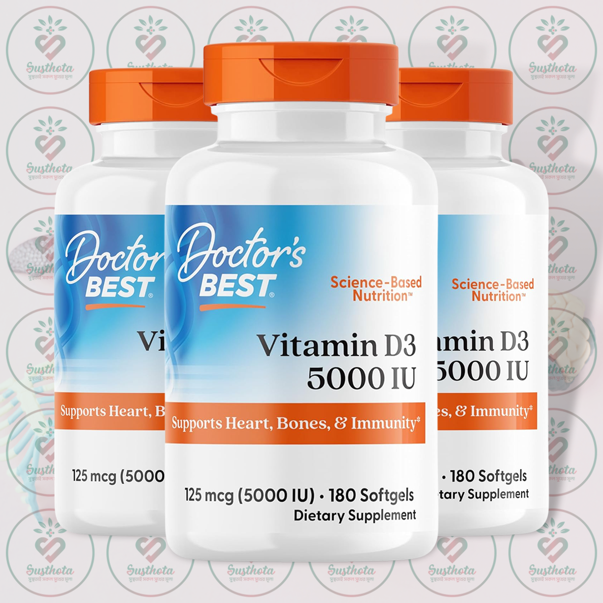 Doctor's Best Vitamin D3 – 5000 Iu – 180 Softgels In Bangladesh Image 02 Doctor's Best Vitamin D3 – 5000 Iu – 180 Softgels In Bangladesh Image 02