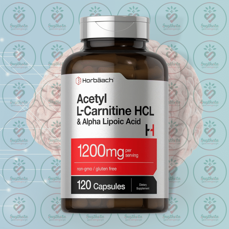 Horbäach Acetyl L-Carnitine Hcl &Amp; Alpha Lipoic Acid - 1200Mg - 120 Capsules In Bangladesh Image 01