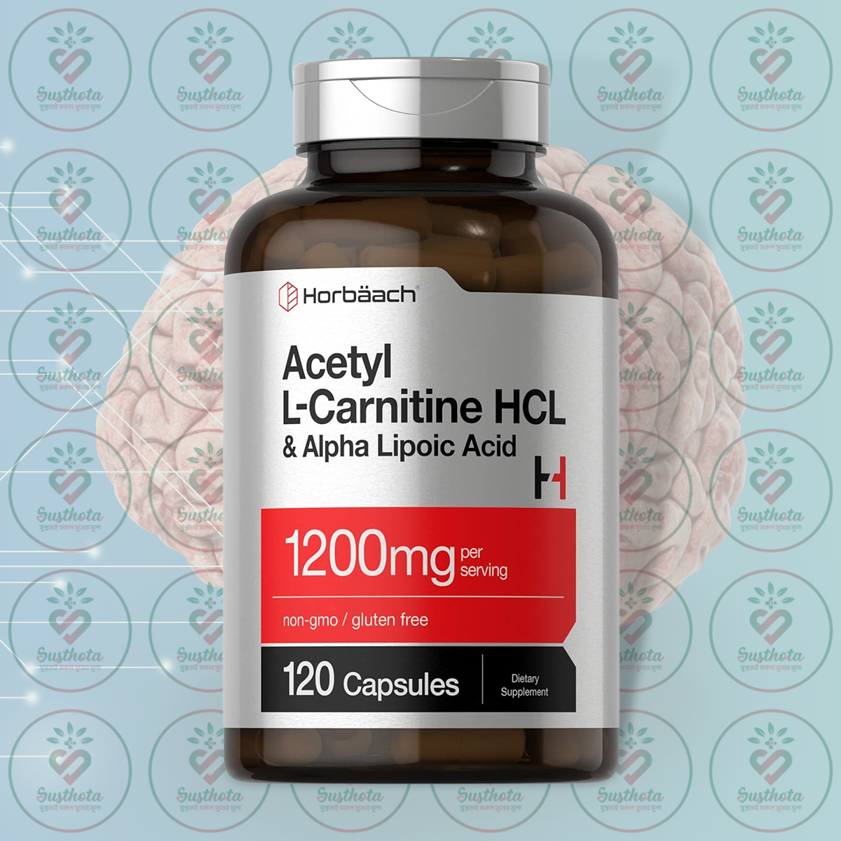 Horbäach Acetyl L-Carnitine Hcl &Amp; Alpha Lipoic Acid - 1200Mg - 120 Capsules In Bangladesh Image 01 Horbäach Acetyl L-Carnitine Hcl &Amp; Alpha Lipoic Acid - 1200Mg - 120 Capsules In Bangladesh Image 01