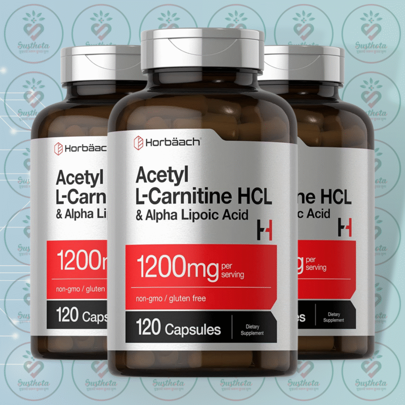 Horbäach Acetyl L-Carnitine Hcl &Amp; Alpha Lipoic Acid - 1200Mg - 120 Capsules In Bangladesh Image 02