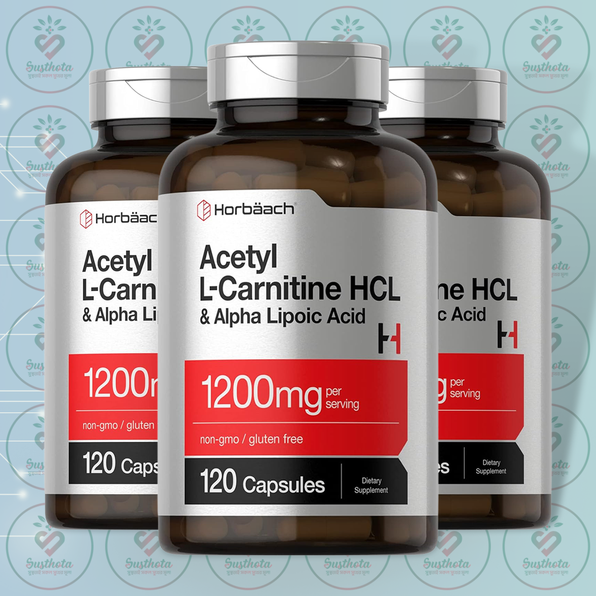 Horbäach Acetyl L-Carnitine Hcl &Amp; Alpha Lipoic Acid - 1200Mg - 120 Capsules In Bangladesh Image 02 Horbäach Acetyl L-Carnitine Hcl &Amp; Alpha Lipoic Acid - 1200Mg - 120 Capsules In Bangladesh Image 02