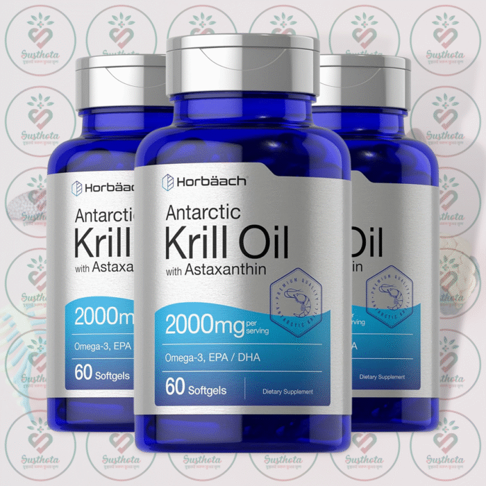 Horbäach Antarctic Krill Oil With Astaxanthin - 2000Mg - 60 Softgels In Bangladesh Image 02