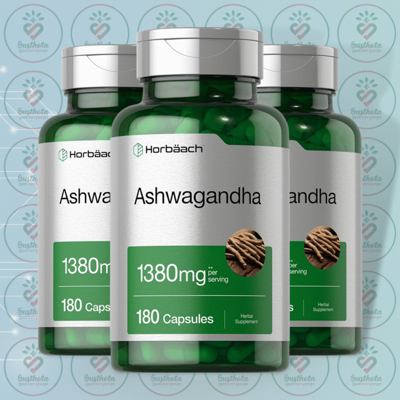Horbäach Ashwagandha - 1380Mg - 180 Capsules In Bangladesh Image 02