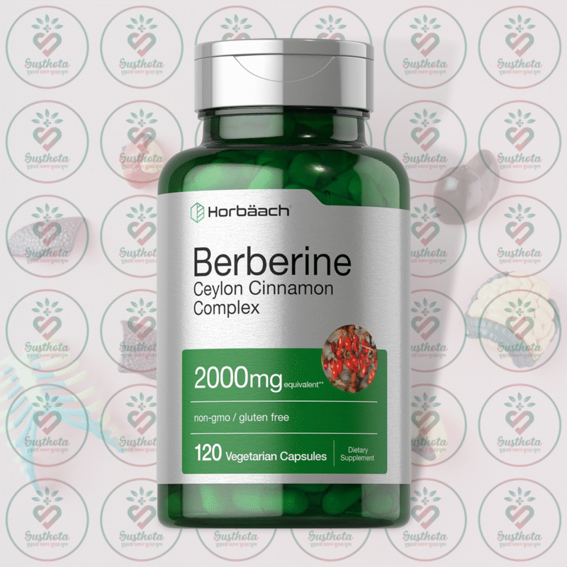 Horbäach Berberine Ceylon Cinnamon Complex – 2000Mg – 120 Vegetarian Capsules In Bangladesh Image 01