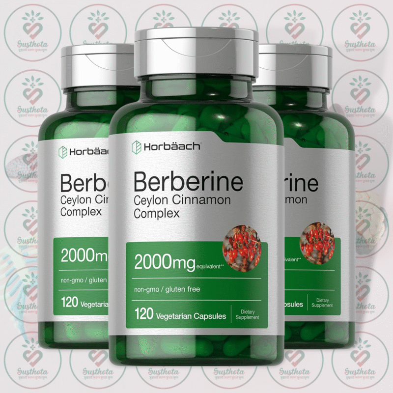 Horbäach Berberine Ceylon Cinnamon Complex – 2000Mg – 120 Vegetarian Capsules In Bangladesh Image 02