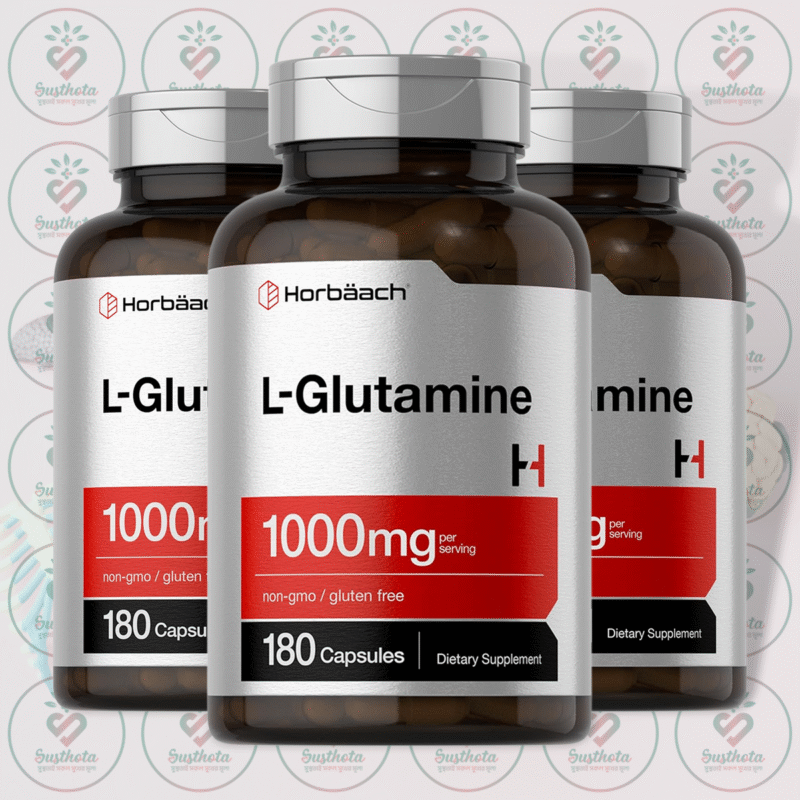 Horbäach L-Glutamine – 1000Mg – 180 Capsules In Bangladesh Image 02