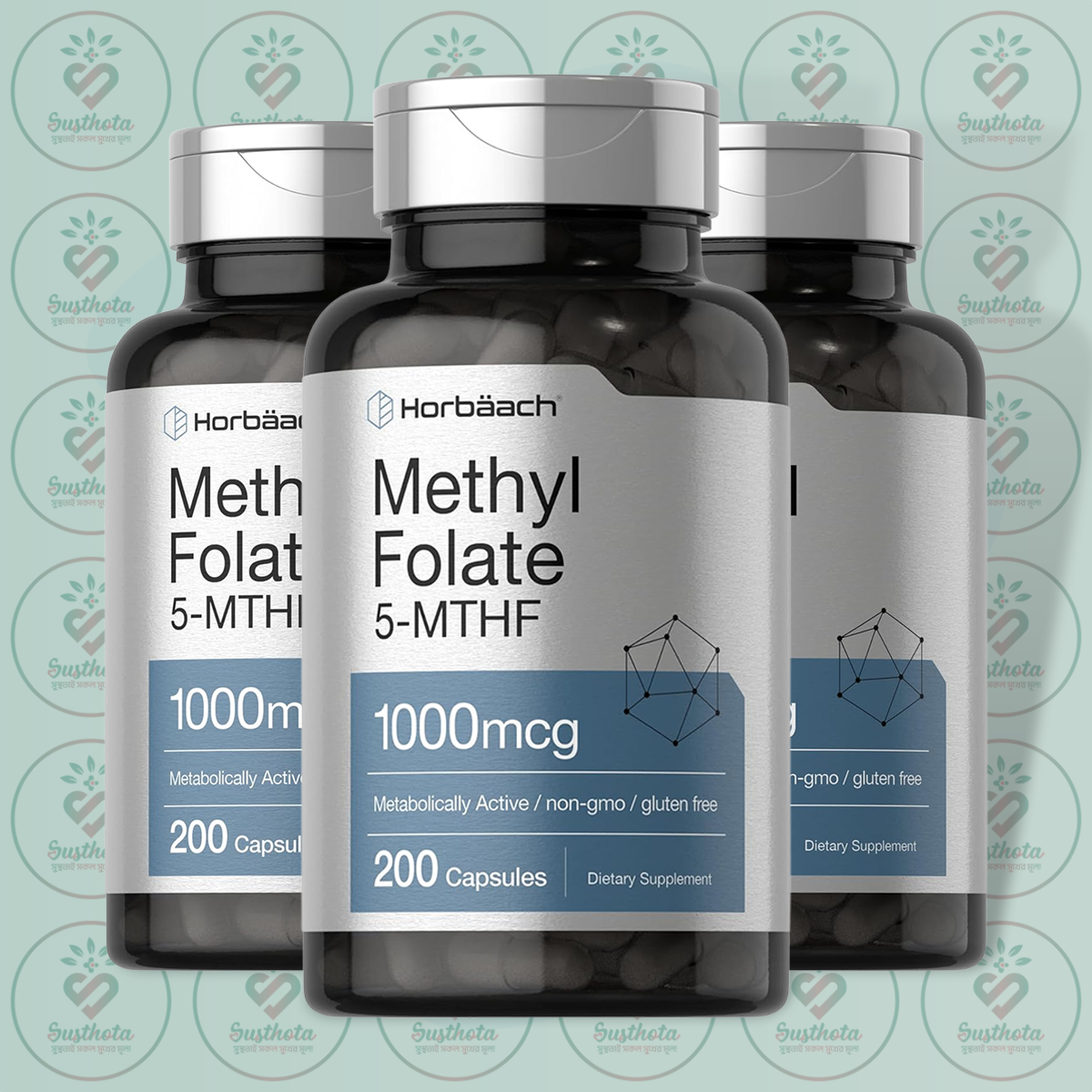 Horbäach Methyl Folate 5-Mthf – 1000Mcg – 200 Capsules In Bangladesh Image 02 Horbäach Methyl Folate 5-Mthf – 1000Mcg – 200 Capsules In Bangladesh Image 02