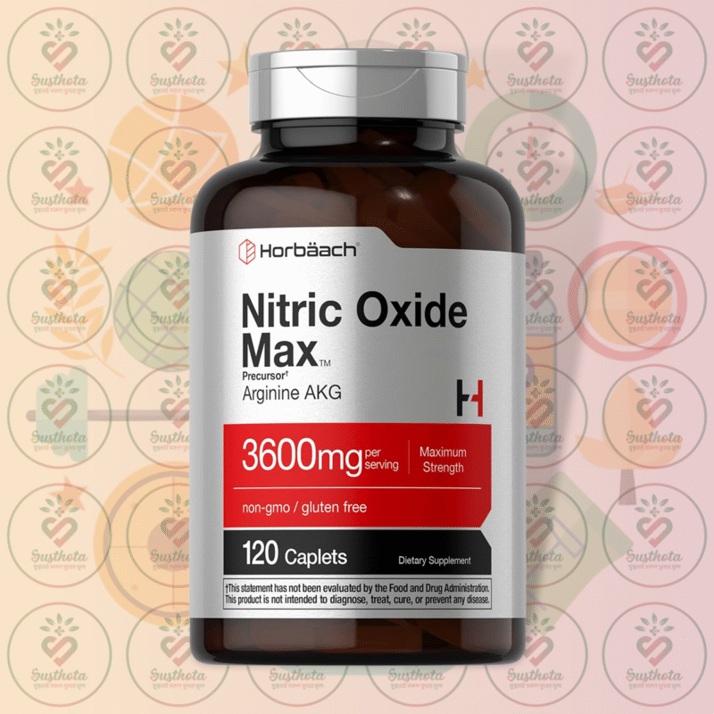 Horbäach Nitric Oxide Max – 3600Mg – 120 Caplets In Bangladesh Image 01