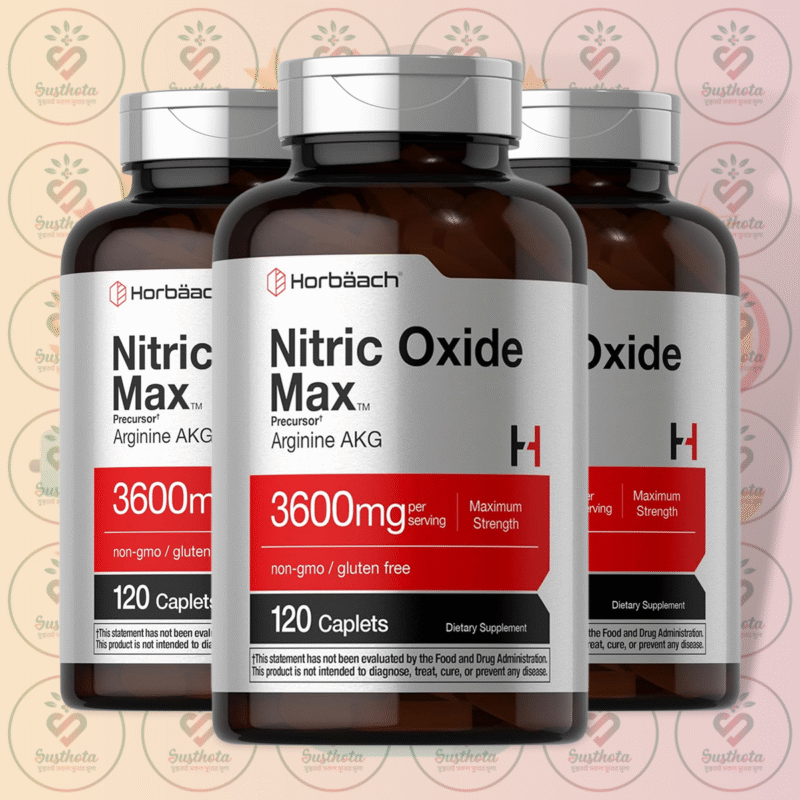 Horbäach Nitric Oxide Max – 3600Mg – 120 Caplets In Bangladesh Image 02