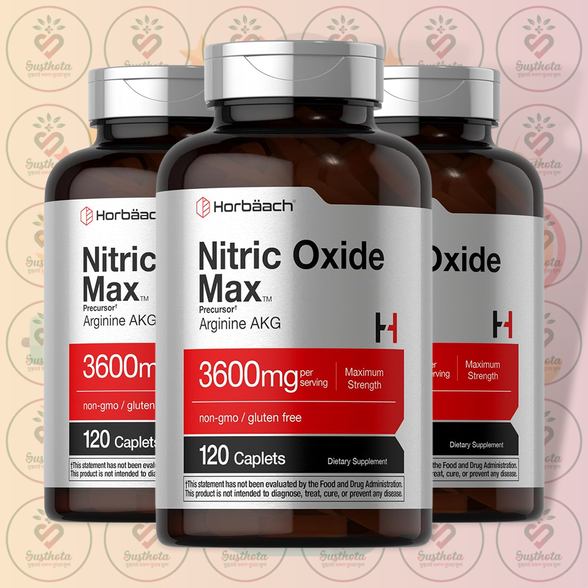 Horbäach Nitric Oxide Max – 3600Mg – 120 Caplets In Bangladesh Image 02 Horbäach Nitric Oxide Max – 3600Mg – 120 Caplets In Bangladesh Image 02