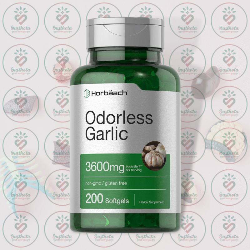 Horbäach Odorless Garlic - 3600Mg - 200 Softgels In Bangladesh Image 01