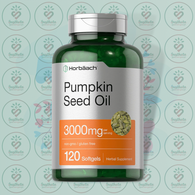 Horbäach Pumpkin Seed Oil – 3000 Mg – 120 Softgels In Bangladesh Image 01