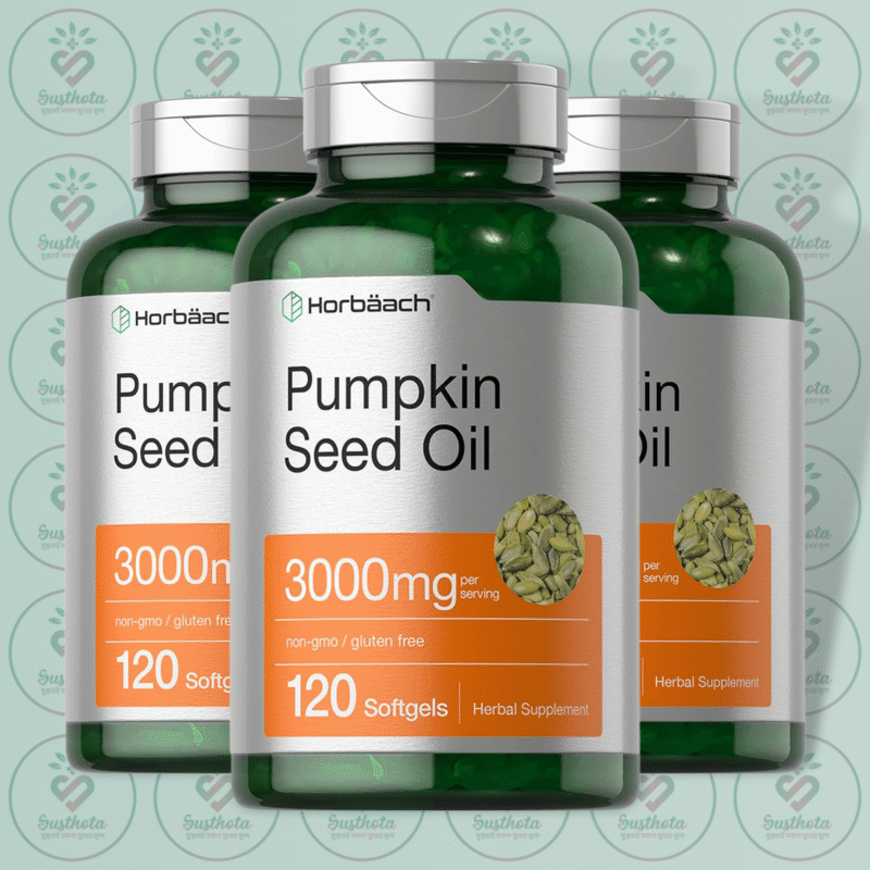 Horbäach Pumpkin Seed Oil – 3000 Mg – 120 Softgels In Bangladesh Image 02