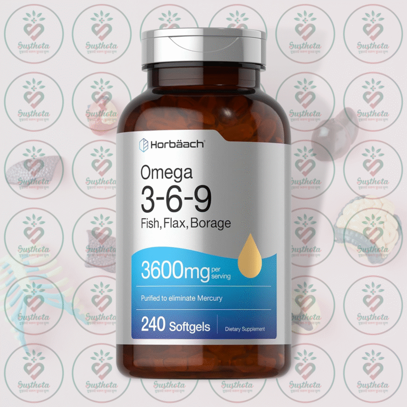 Horbäach Triple Omega 3-6-9 - 3600Mg - 240 Softgels In Bangladesh Image 01