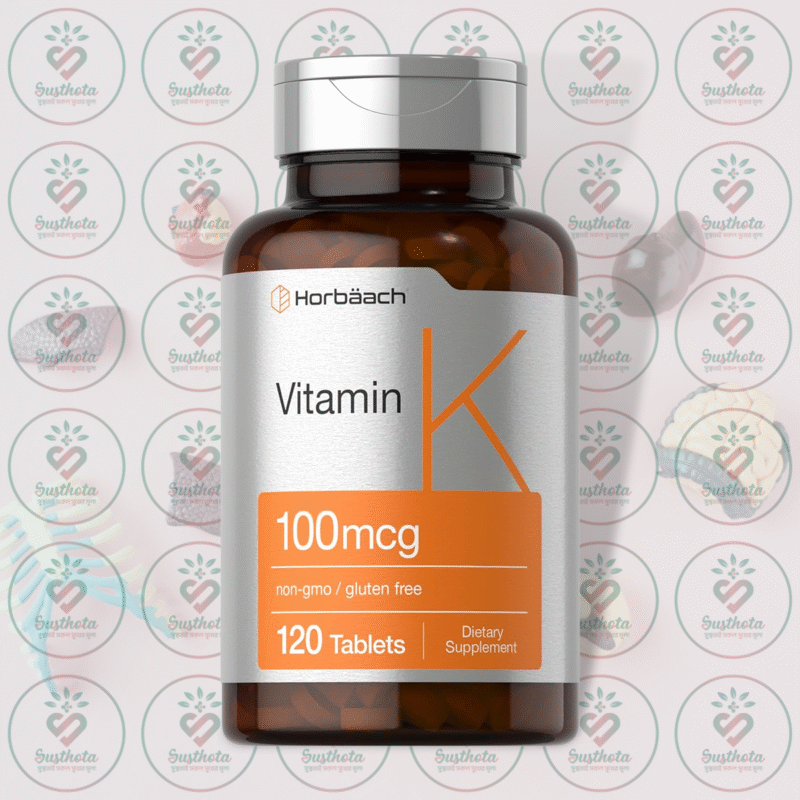 Horbäach Vitamin K – 100 Mcg – 120 Tablets In Bangladesh Image 01