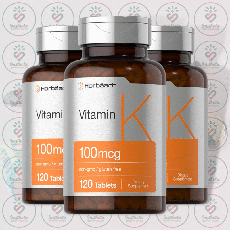 Horbäach Vitamin K – 100 Mcg – 120 Tablets In Bangladesh Image 02