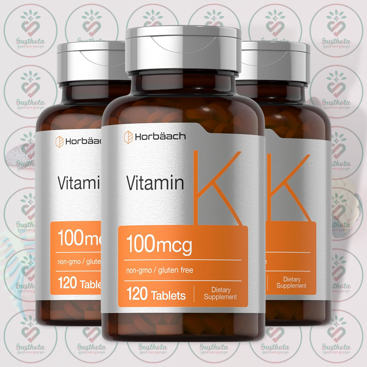 Horbäach Vitamin K – 100 Mcg – 120 Tablets In Bangladesh Image 02 Horbäach Vitamin K – 100 Mcg – 120 Tablets In Bangladesh Image 02
