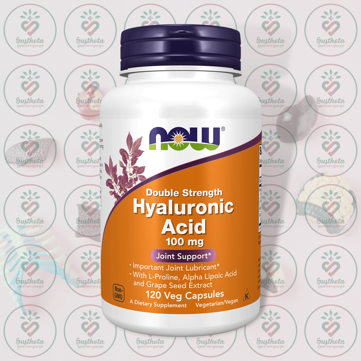 NOW Double Strength Hyaluronic Acid – 100 mg – 120 Veg Capsules in Bangladesh Image 01