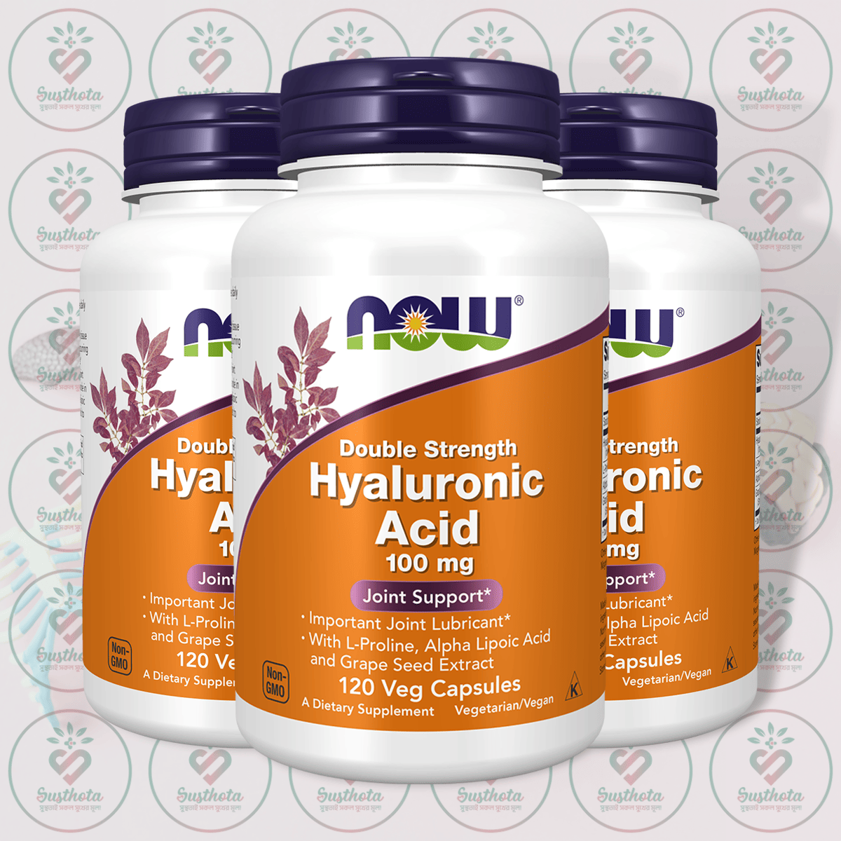 NOW Double Strength Hyaluronic Acid – 100 mg – 120 Veg Capsules in Bangladesh Image 02