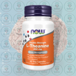 NOW Double Strength L-Theanine – 200 mg – 60 Veg Capsules in Bangladesh Image 01