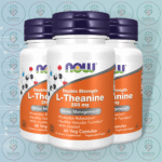NOW Double Strength L-Theanine – 200 mg – 60 Veg Capsules in Bangladesh Image 02