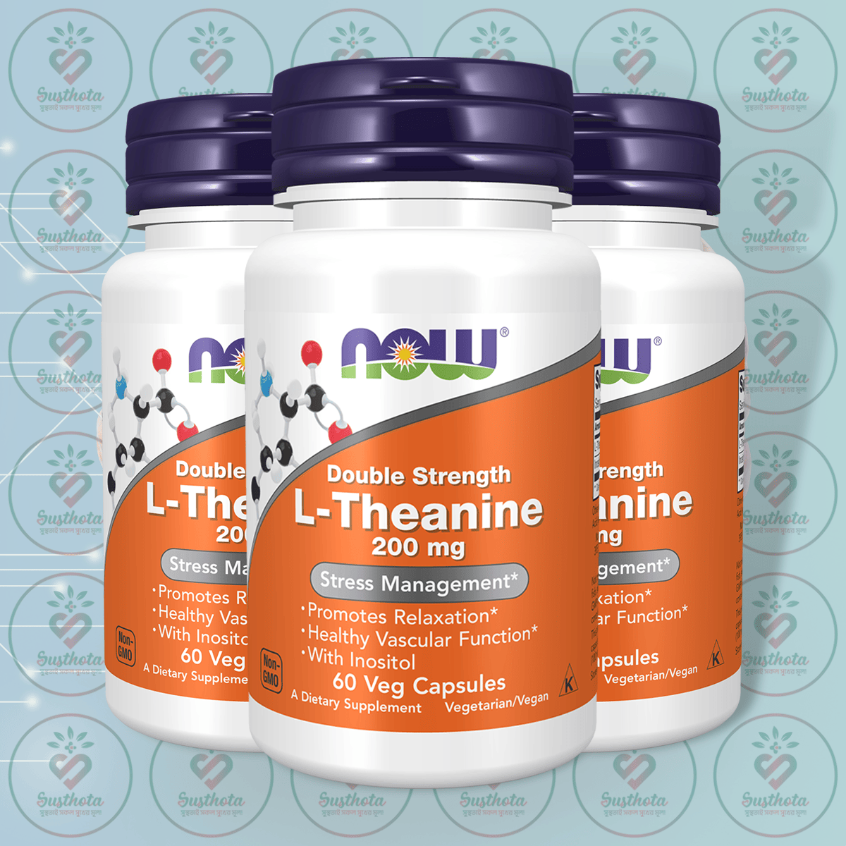 Now Double Strength L-Theanine – 200 Mg – 60 Veg Capsules In Bangladesh Image 02 Now Double Strength L-Theanine – 200 Mg – 60 Veg Capsules In Bangladesh Image 02